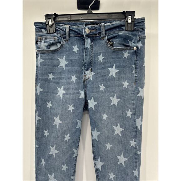 Judy Blue Skinny Fit Womens Blue Denim Jeans Stars Print 5/27 - Picture 3 of 12